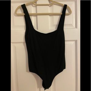 Free People Black Bodysuit (Size Large)